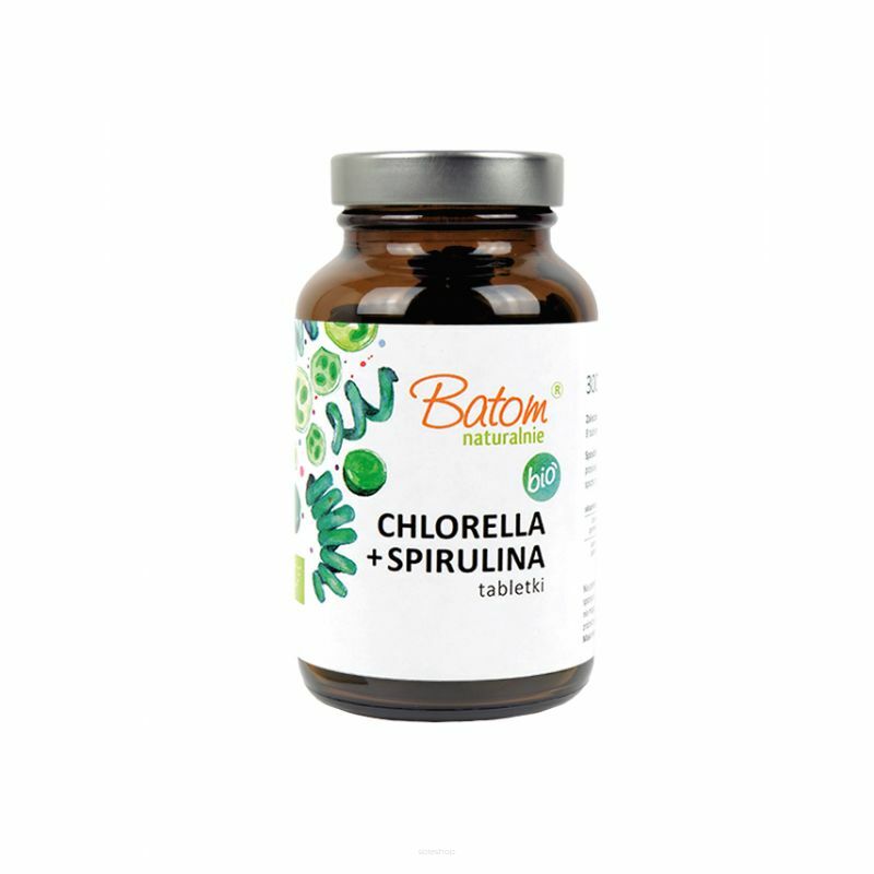 CHLORELLA + SPIRULINA eko w tabletkach BIO BATOM 120g